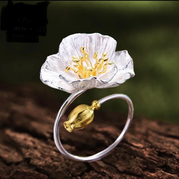 Blooming poppies ring - Picture 1 of 7